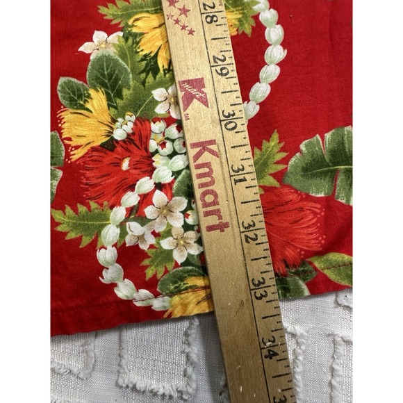 Vintage Hawaii USA Large Tropical Floral Sheath Dress Spaghetti Strap Vacation - Picture 6 of 10